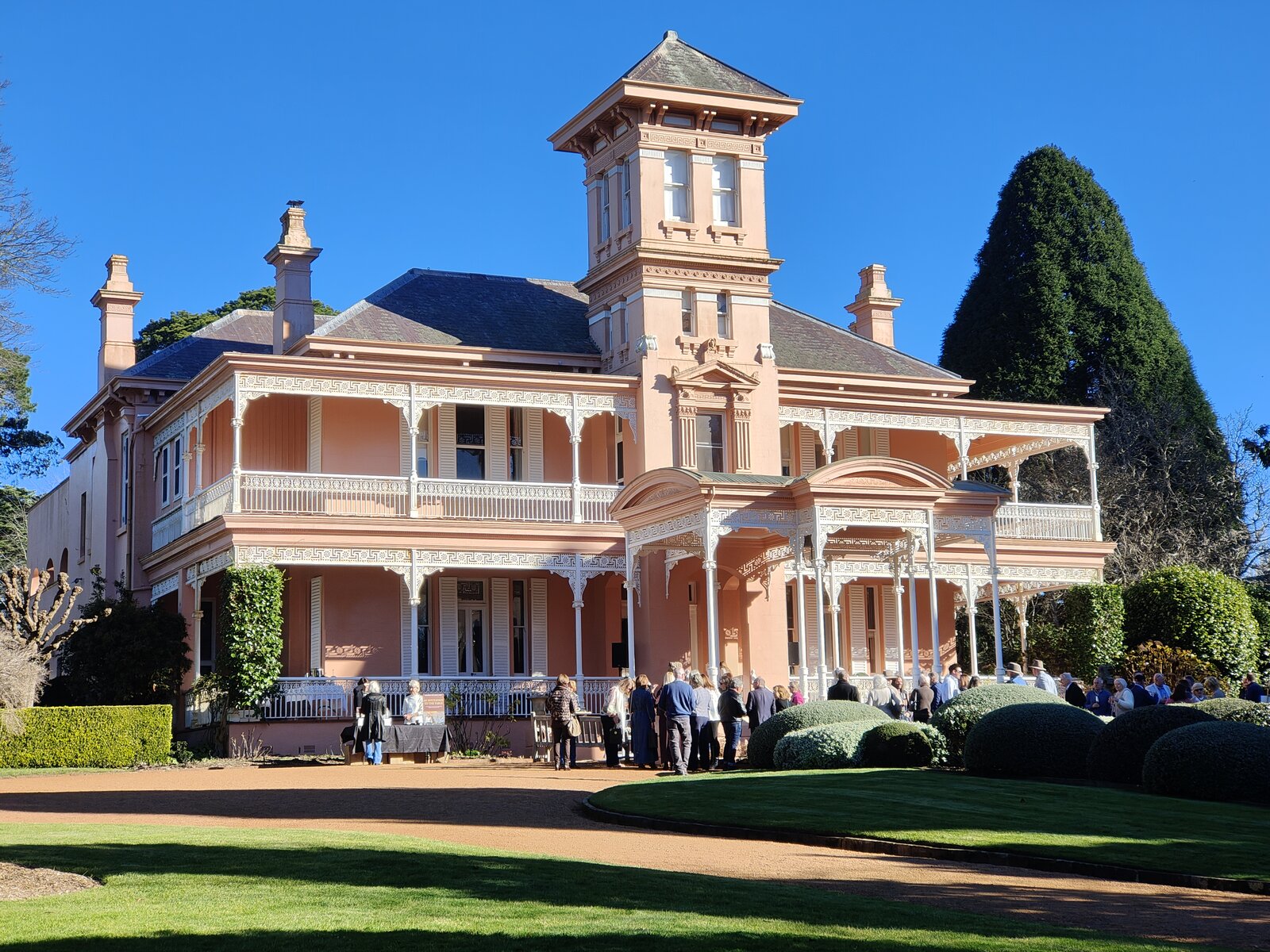 Guests gathered on the terrace at Retford Park for the launch of An Invitation to the Table